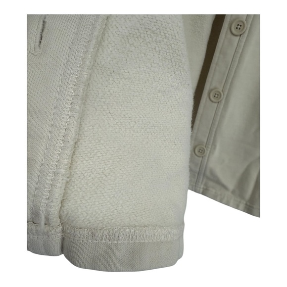 Good American Bone Neutral Fleece Shirt Jacket Shacket Size 3/4 US L/XL NEW - Picture 5 of 14